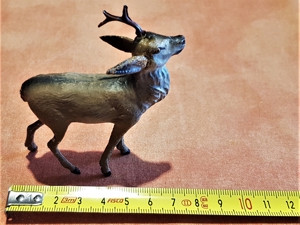 8 alte, handbemalte handverzierte Ton Wald-Tiere bespielt ca.1950 Bild 18