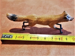 8 alte, handbemalte handverzierte Ton Wald-Tiere bespielt ca.1950 Bild 8