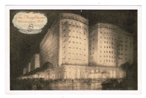 Mayflower Hotel, Washington, 2cent Briefmarke, Ansichtskarte, Postkarte