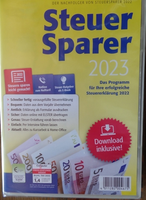 SteuerSparer 2023 - Steuersoftware, kompatibel mit ELSTER Bild 2