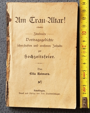 Ta schenbuch "Am Trau=Altar!", Gedichte scherzhaften & ernsten Inhaltes zur Hochzeitsfeier, ca.1920 Bild 6