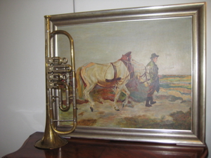 GEMÄLDE - UND TROMPETE - FLÖTEN / 3DREI - NUR KOMPLETT - EUR 1875 Bild 3