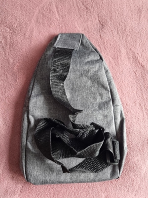 Eine Schulter Tragetasche Modern Styl Fashion Jeans Stoff   1 Leder schwarz inkl. Transport Bild 3