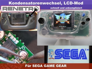 Kondensatoren CAP-Wechsel SEGA GAME GEAR (IPS Display, Akku MOD) Bild 1