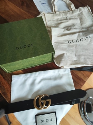 Gucci Antik Leder Gürtel Belt Marmont  Bild 1