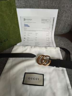 Gucci Antik Leder Gürtel Belt Marmont  Bild 9