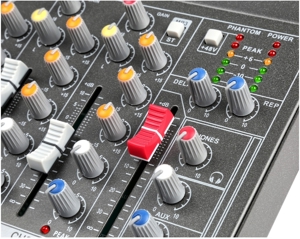 Multifunktionaler 4-Kanal-Musikmixer, PA-Home-Studio-Karaoke VMM-F401 Bild 4
