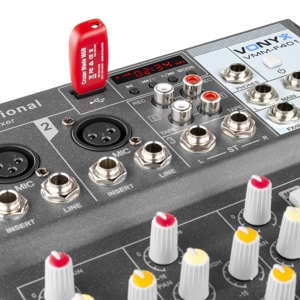 Multifunktionaler 4-Kanal-Musikmixer, PA-Home-Studio-Karaoke VMM-F401 Bild 3
