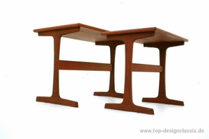 wie neu! Arne W. Iversen Teak Satztische Nesting Table Vintage Bild 6