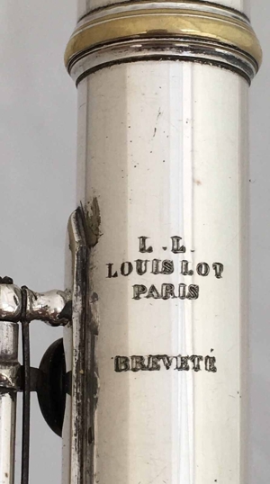 Antik L.L. Louis Lot Paris No. 4370 Französische Silber Querflöte Jahr-1886 Bild 11
