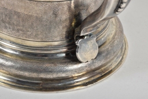 Barock Silber Schlangenhaut Deckelhumpen, Augsburger Punze, 18.Jh Bild 11