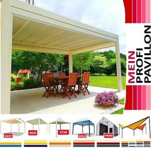 Pergola Pavillon 5x6 Sonnensegel Pvc Überdachung Gartenzelt Dach anpassbar Lagerzelt Festzelt Dach Bild 3