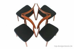wie neu H. Kjaernulf Bruno Hansen Danish Teak Stuhl Leder Vintage Bild 6