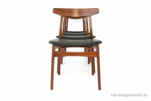wie neu H. Kjaernulf Bruno Hansen Danish Teak Stuhl Leder Vintage Bild 2
