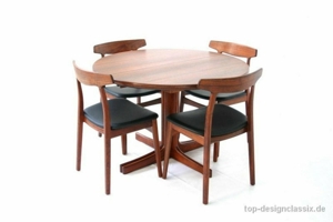 wie neu H. Kjaernulf Bruno Hansen Danish Teak Stuhl Leder Vintage Bild 3