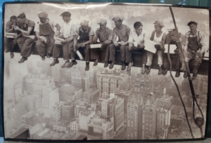 Emaille Bild 11 Arbeiter auf Empire State Building Gerüst legendärer Art Bild 1
