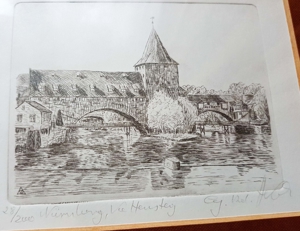 Set Radierung Grafik Nürnberg Altstadt Sebald Burg Franken Original Bild Signiert Limitiert Bild 3