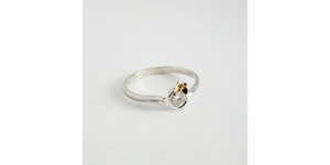 Ring Weißgold Brillant Diamant Solitär 585er / 14 kt. Bild 7