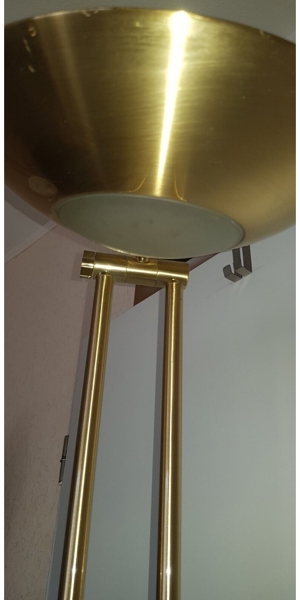 TCM LED Stehleuchte Stehlampe Deckenfluter Spock goldfarben 180cm Lesearm Bild 2