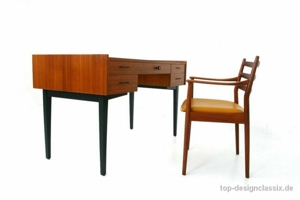 wie neu! WK Möbel G. Satink Vintage Teak Schreibtisch Mid Century Bild 2
