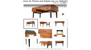 wie neu! WK Möbel G. Satink Vintage Teak Schreibtisch Mid Century Bild 8