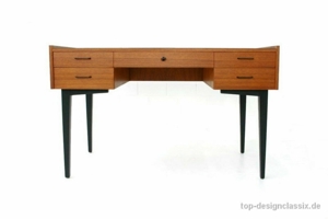 wie neu! WK Möbel G. Satink Vintage Teak Schreibtisch Mid Century Bild 3