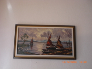 Kunst - Öl-Bild Segelboote - exklusiv, gerahmt Bild 2