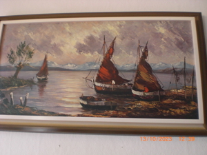 Kunst - Öl-Bild Segelboote - exklusiv, gerahmt Bild 4