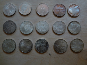 15 Stück Silbermünzen 10 DM Gedenkmünzen 625 375 Silber (9,69gr) Bild 4
