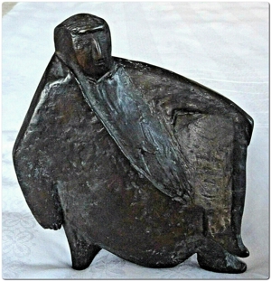 Bronzeskulptur Bronzeplastik der Bildhauerin Marianne Lüdicke monogrammiert Bild 4