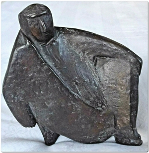 Bronzeskulptur Bronzeplastik der Bildhauerin Marianne Lüdicke monogrammiert Bild 7