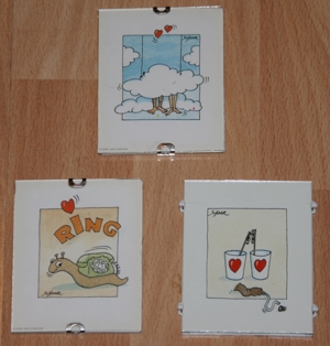 Kleine Bilder - 8 x 6,5 cm - Elefant - Herz - Kinderzimmer Bild 3