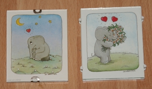 Kleine Bilder - 8 x 6,5 cm - Elefant - Herz - Kinderzimmer Bild 5