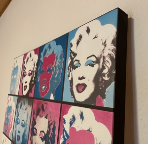 XXL Pop Art Leinwandbild Marilyn Monroe ANDY WARHOL 99x99x6cm Bild 2