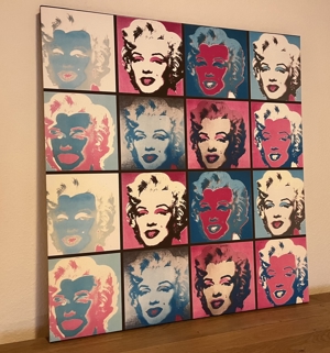 XXL Pop Art Leinwandbild Marilyn Monroe ANDY WARHOL 99x99x6cm Bild 3
