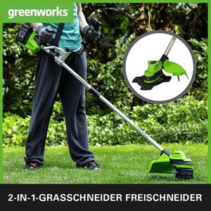 Greenworks GD24X2BCBK4x Akku Freischneider mit bürstenlosem Motor Bild 2
