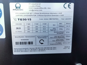 PRAMAC Zapfwellen-Generator TG 3015 ISO, Stromaggregat Bild 7