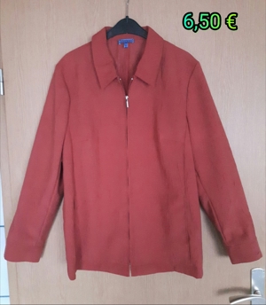 Bluse, Blusenjacke, rostfarben, Größe: 42