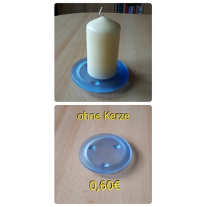 Dekoartikel blau, Kerzenhalter, Glasteller, Briefhalter Bild 3
