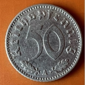 50 Reichspfennig 1941 "A" Kursmünze Deutsches Reich Umlaufmünze Bild 1