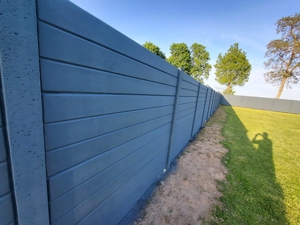 Moderner Betonzaune Sichtschutz Zaun Doppelstabmattern Zaunbau Bild 5