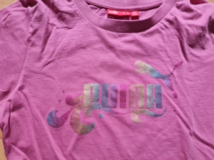 Puma T-Shirt rosa bunter Aufdruck Gr. M 38 Bild 1
