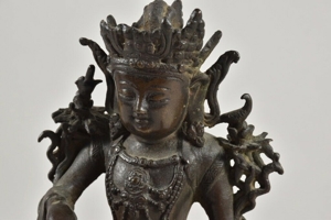 Asiatika Bronze Figur Buddha signiert Bild 12