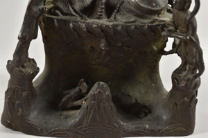Asiatika Bronze Figur Buddha signiert Bild 10