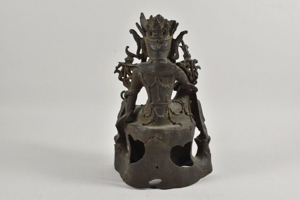 Asiatika Bronze Figur Buddha signiert Bild 8