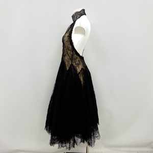 Alexander McQueen Kleid Damen schwarz Spitze Passform Bild 3