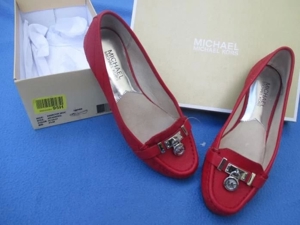 NEU Leder Loafer Mokassin Ballerina Schuhe MICHAEL KORS rot