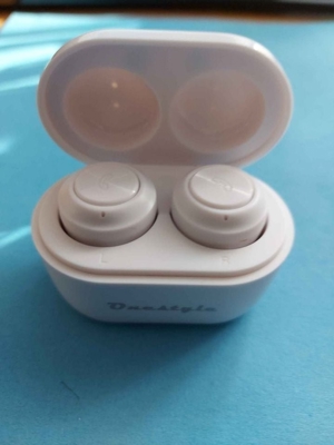 Onestyle TWS-BT-V4 Bluetooth-Kopfhörer mit Ladebox True Wireless Earbuds IN-Ear weiß Bild 5