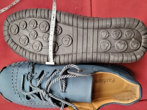 Neu Herren Leder Schuhe Gr.47 in blau, Top Qualität, günstige. Bild 4