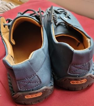 Neu Herren Leder Schuhe Gr.47 in blau, Top Qualität, günstige. Bild 5
